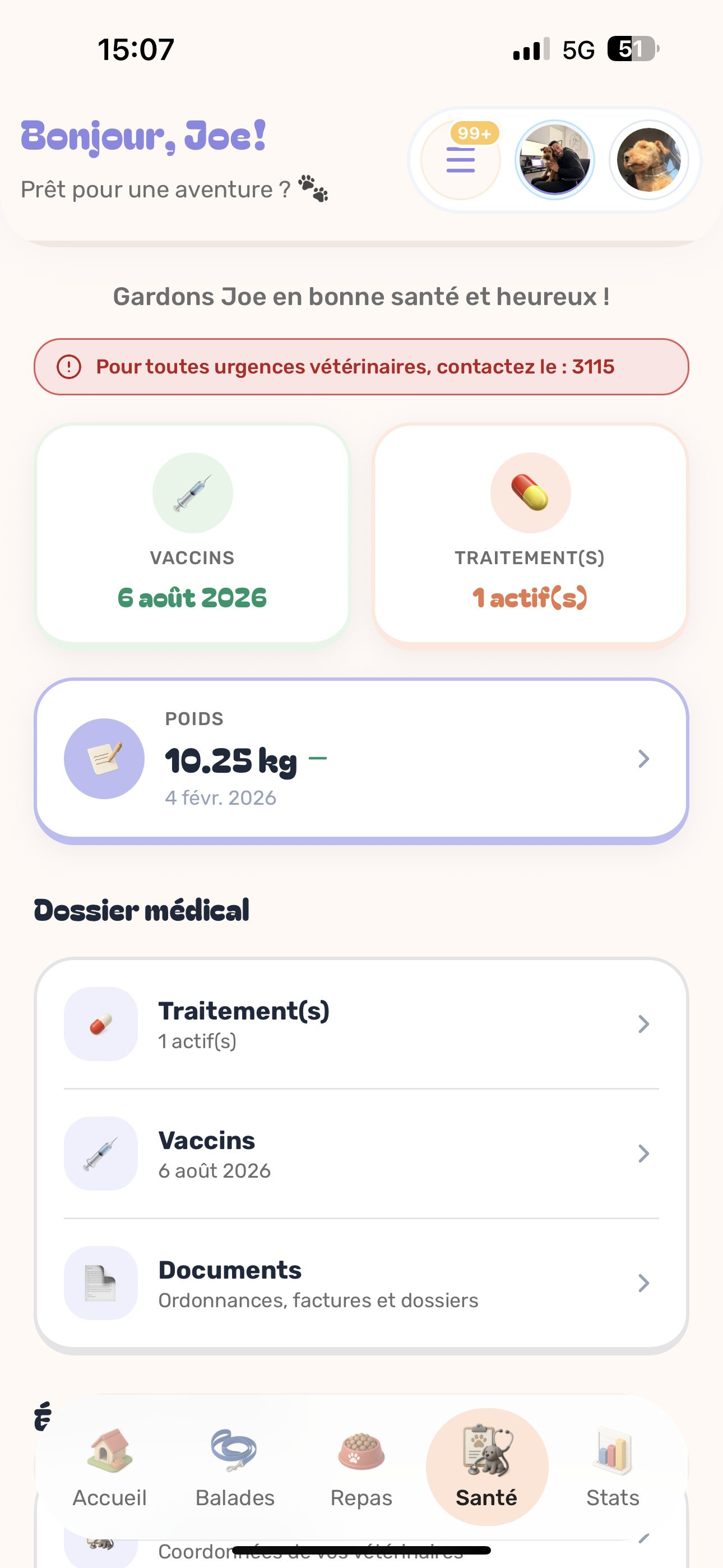 Carnet de santé du chien